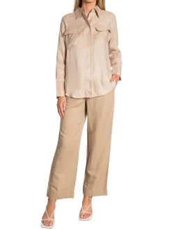 GANT Byxa Linen Viscose Pull-On Horn^ Byxor