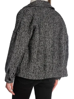GANT Jacka Pattern Cropped Wool Charcoal Melange^ Jackor & Kappor