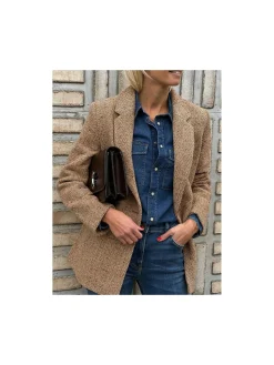 GANT Kavaj Regular Herringbone Roasted Walnut^ Kavajer