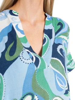 GANT Klanning Paisley Tunic Classic Blue^ Klänningar