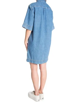 GANT Klanning Reg Ss Denim Shirt Indigo^ Klänningar