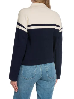 GANT Kofta Color Blocked Evening Blue^ Tröjor & Koftor