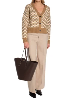 GANT Kofta Intarsia Warm Khaki^ Tröjor & Koftor