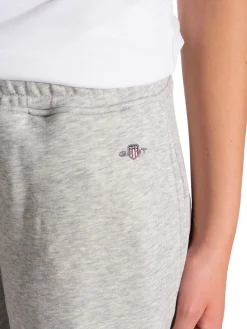 GANT Mjukisbyxa Rel Shield Light Grey Melange^ Byxor