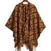 GANT Poncho G Pattern Burnt Sugar^ Sjalar & Halsdukar