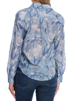 GANT Skjorta Magnolia Print Cot Silk Dove Blue^ Skjortor