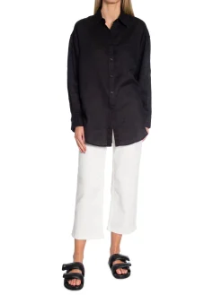 GANT Skjorta Os Linen Ebony Black^ Skjortor