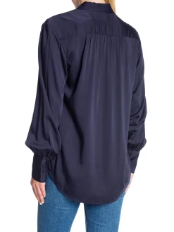 GANT Skjorta Regular Satin Evening Blue^ Skjortor