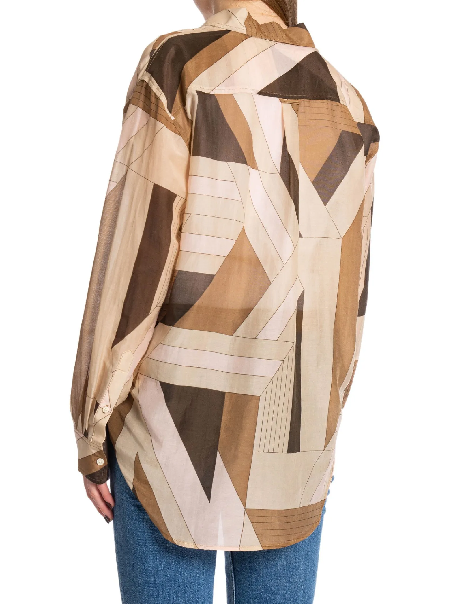 GANT Skjorta Rel Letters Print Cot Silk Roasted Walnut^ Skjortor