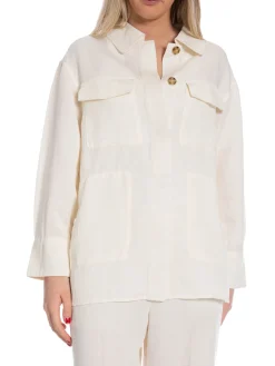 GANT Skjorta Rel Linen Blend Eggshell^ Skjortor