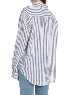 GANT Skjorta Rel Striped Linen Evening Blue^ Skjortor