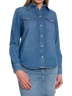 GANT Skjortareg Denim Semi Light Blue Worn In^ Skjortor