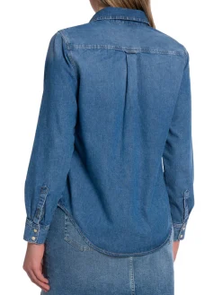 GANT Skjortareg Denim Semi Light Blue Worn In^ Skjortor