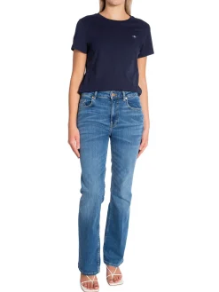 GANT Topp Reg Shield Ss Evening Blue^ Toppar