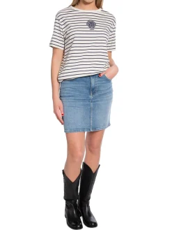 GANT Topp Relaxed Striped Monogram Cream^ Toppar