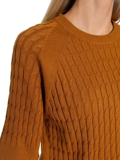 GANT Troja Cable Ss C-Neck Cinnamon Brown^ Tröjor & Koftor