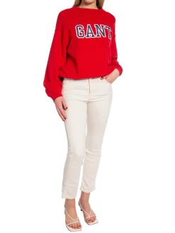GANT Troja Logo C-Neck Ruby Red^ Tröjor & Koftor