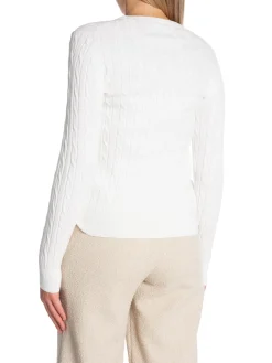 GANT Troja Stretch Cotton Cable C-Neck Eggshell^ Tröjor & Koftor