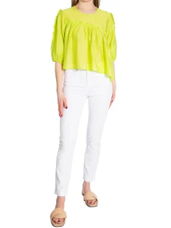 Gestuz Blus Thea Cropped Evening Primrose^ Blusar