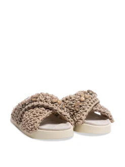INUIKII Sandal Woven Stones Taupe^ Sandaler
