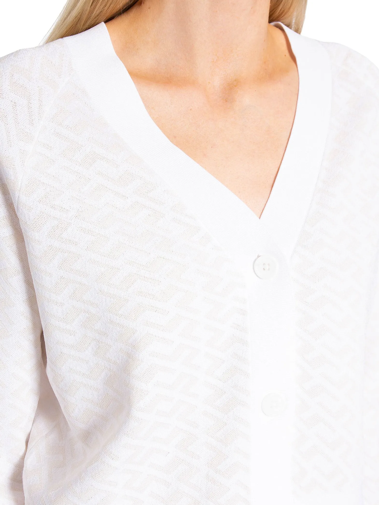 J.Lindeberg Kofta Hanna Knitted Cardigan White^ Sport & Träning