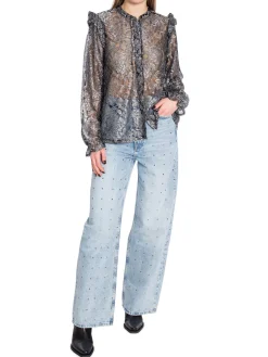 Levete Room Blus Eliza 2 Black Combi^ Skjortor