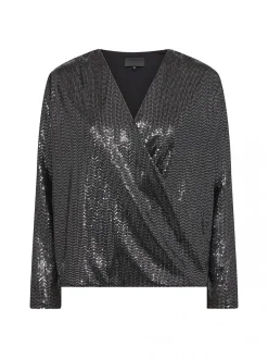 Levete Room Blus Evelyn Black Combi^ Blusar