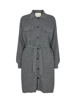 Levete Room Klanning Winni 1 Dark Grey Mel^ Klänningar