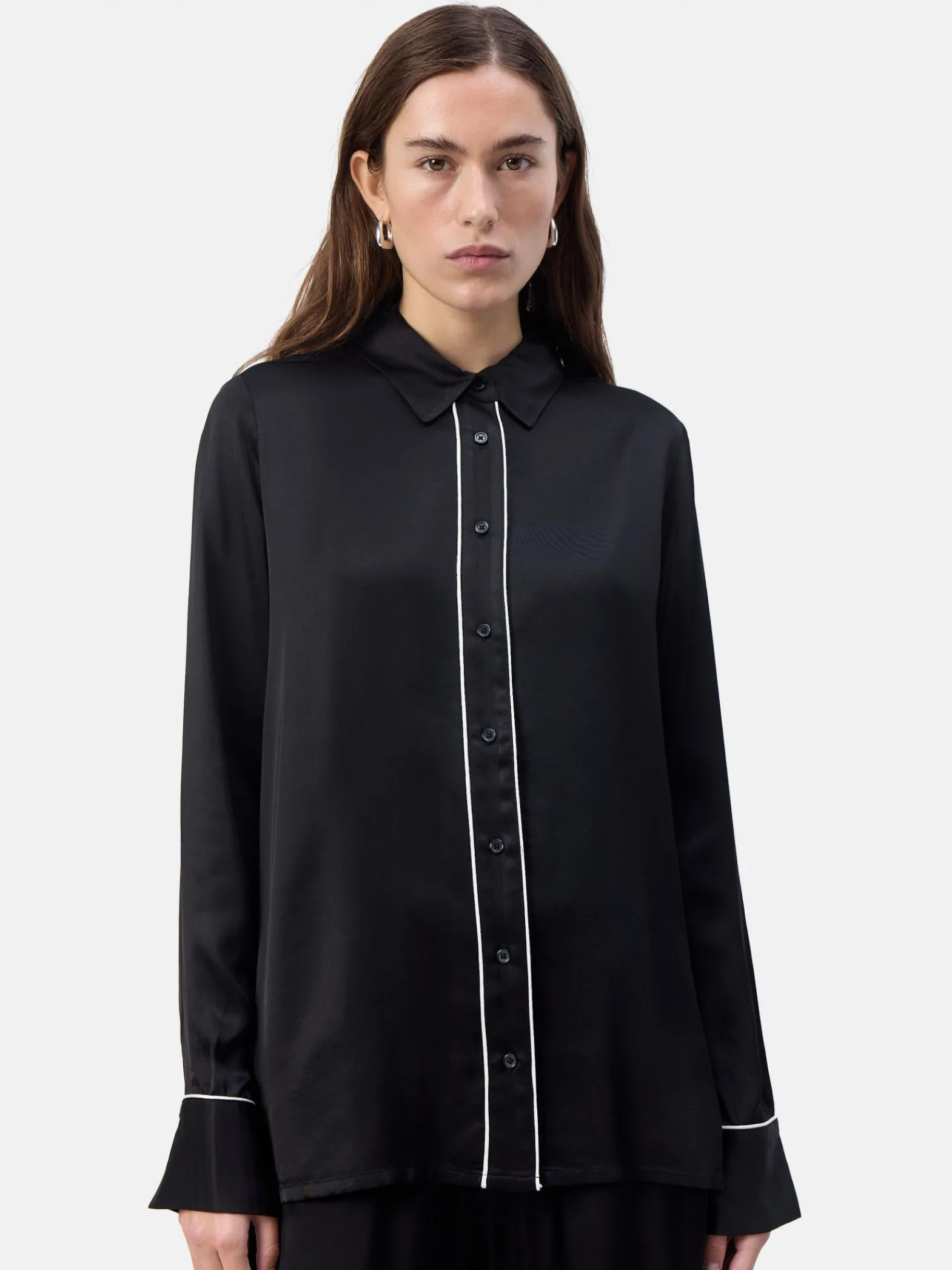 Levete Room Skjorta Estel Black Combi^ Blusar