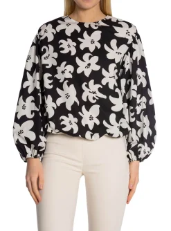 Marimekko Blus Gillaug Villinarsissi Black White^ Skjortor