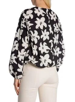 Marimekko Blus Gillaug Villinarsissi Black White^ Skjortor