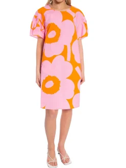 Marimekko Klanning Avomeri Unikko Light Pink/ Orange^ Klänningar