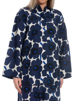 Marimekko Skjorta Torma Unikko Dark Blue/ Off White^ Skjortor