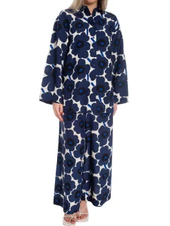 Marimekko Skjorta Torma Unikko Dark Blue/ Off White^ Skjortor
