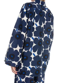 Marimekko Skjorta Torma Unikko Dark Blue/ Off White^ Skjortor