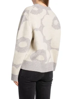 Marimekko Troja Virtaus Unikko Pullover Light Grey/Off White^ Tröjor & Koftor