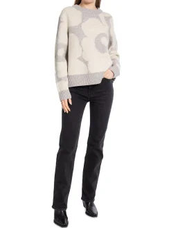 Marimekko Troja Virtaus Unikko Pullover Light Grey/Off White^ Tröjor & Koftor