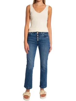 Mos Mosh Jeans Ashley Button Dark Blue Ankle^ Jeans