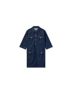 Mos Mosh Klanning Vika Denim Blue^ Klänningar