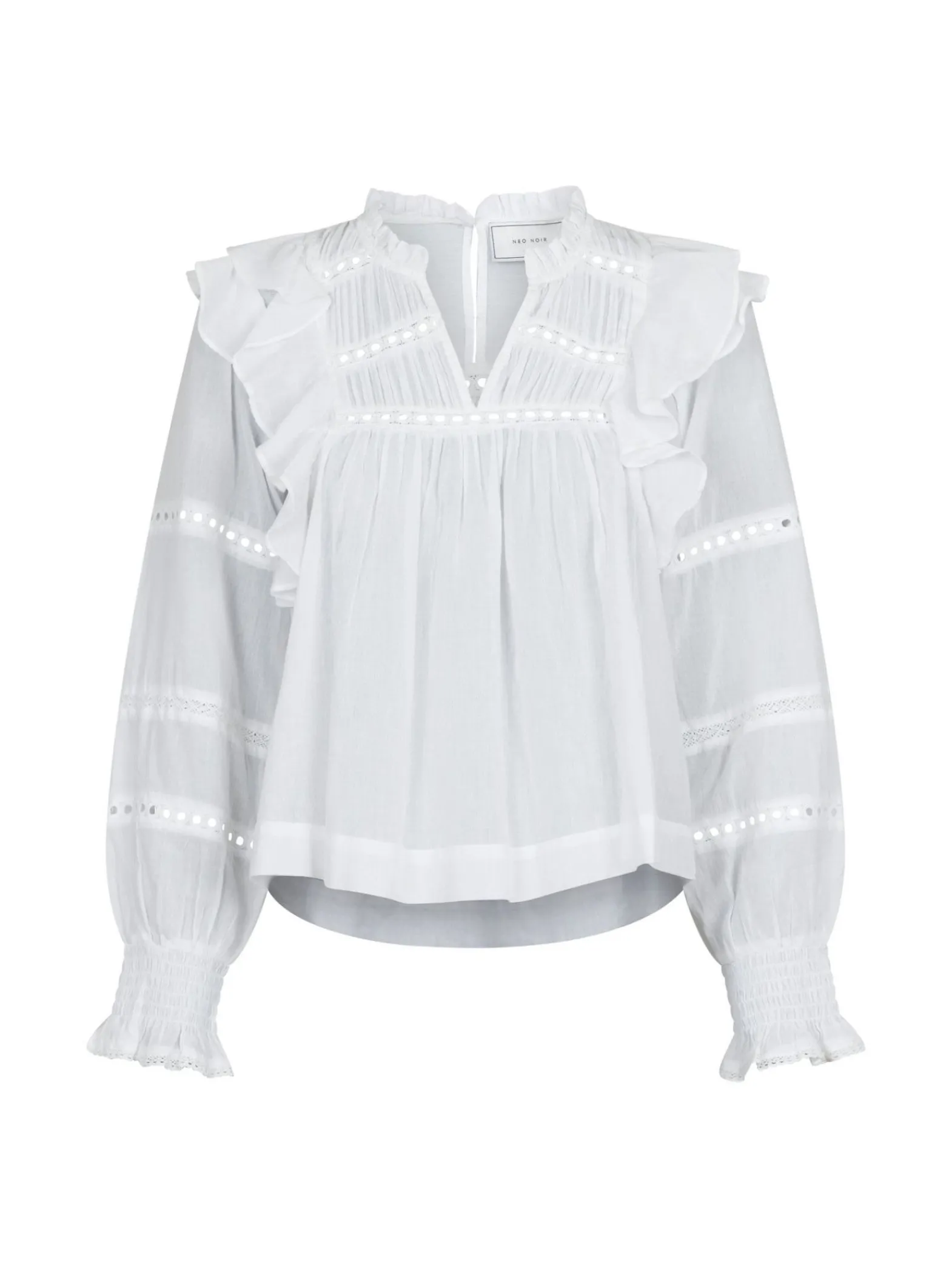 Neo Noir Blus Aurika Voile White^ Blusar