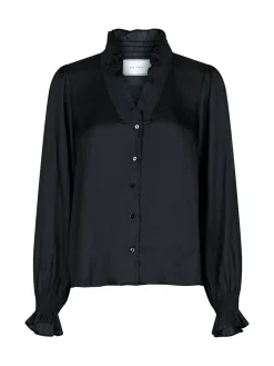 Neo Noir Blus Brielle Satin Black^ Blusar