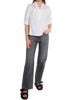Neo Noir Blus Kita Embroidery White^ Blusar