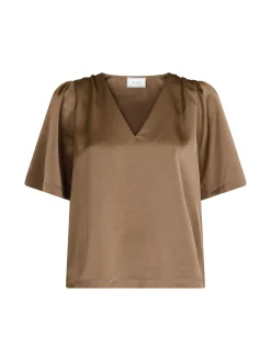 Neo Noir Blus Largo Heavy Sateen Dark Taupe^ Blusar