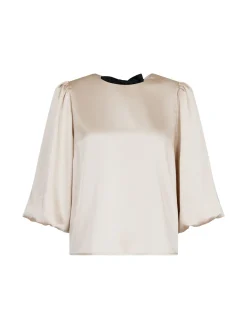 Neo Noir Blus Lorraine Soft Satin Champange^ Blusar
