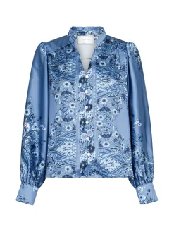 Neo Noir Blus Massima Paisley Border Dusty Blue^ Blusar