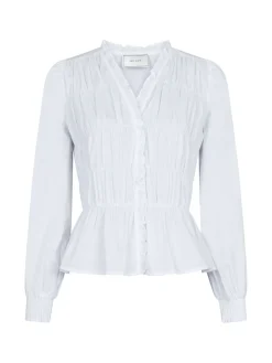 Neo Noir Blus Ora Poplin White^ Blusar