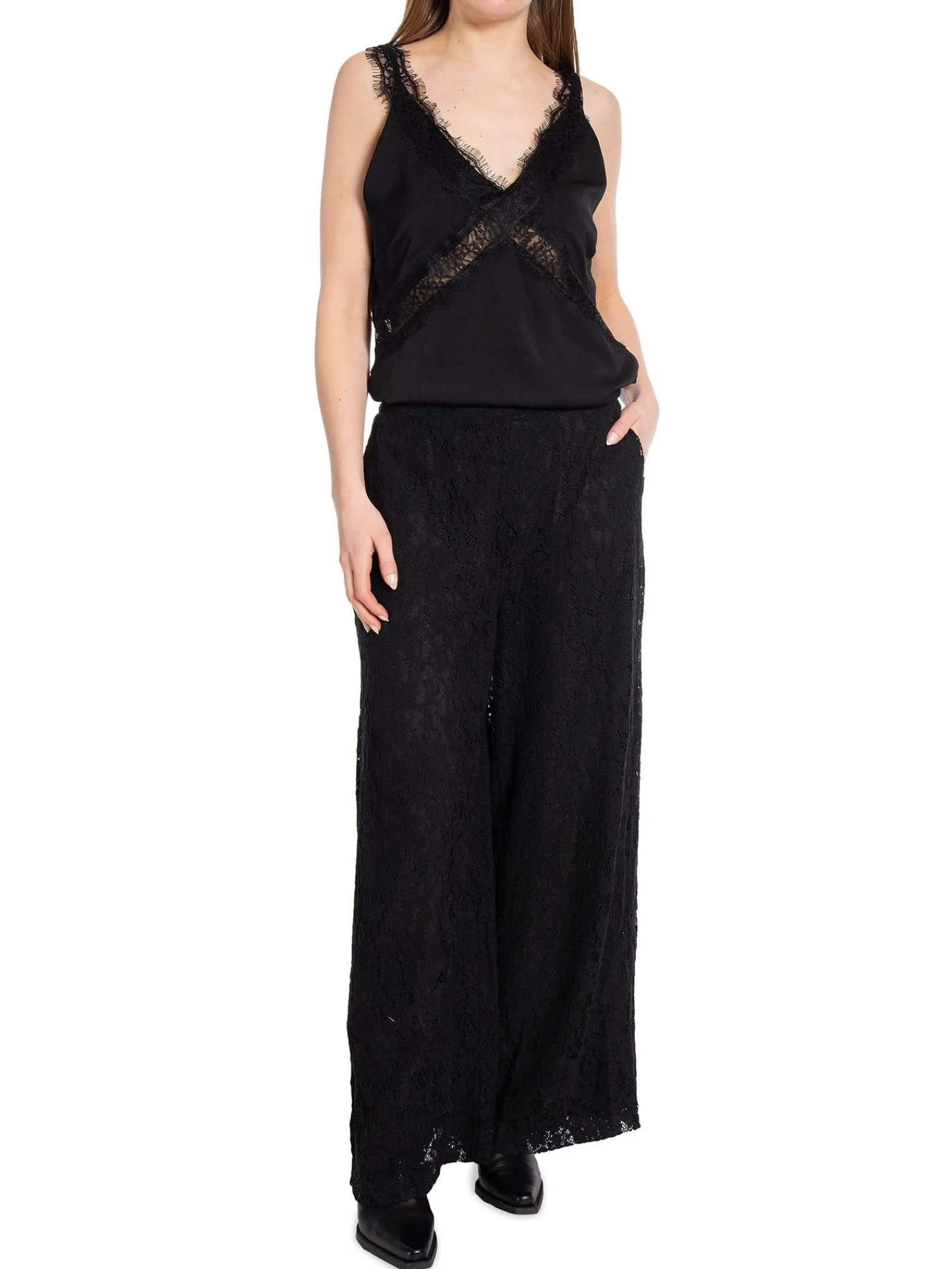 Neo Noir Byxa Madison Lace Black^ Byxor