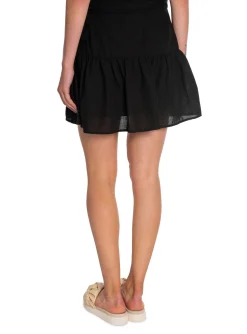 Neo Noir Kjol Abena Linen Black^ Kjolar