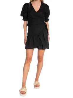 Neo Noir Kjol Abena Linen Black^ Kjolar