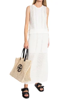 Neo Noir Kjol Como Crochet Knit Off White^ Kjolar